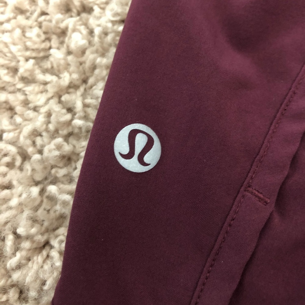 Lululemon workout shorts maroon size 10
